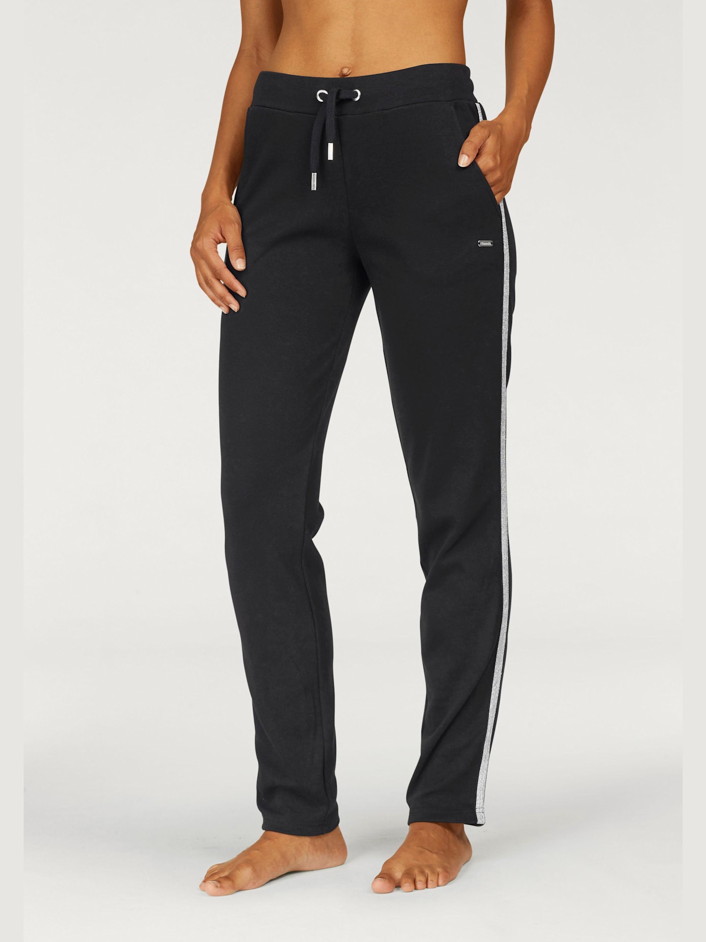 Pantalon d'intérieur sweatshirt avec bandes latérales métalliques