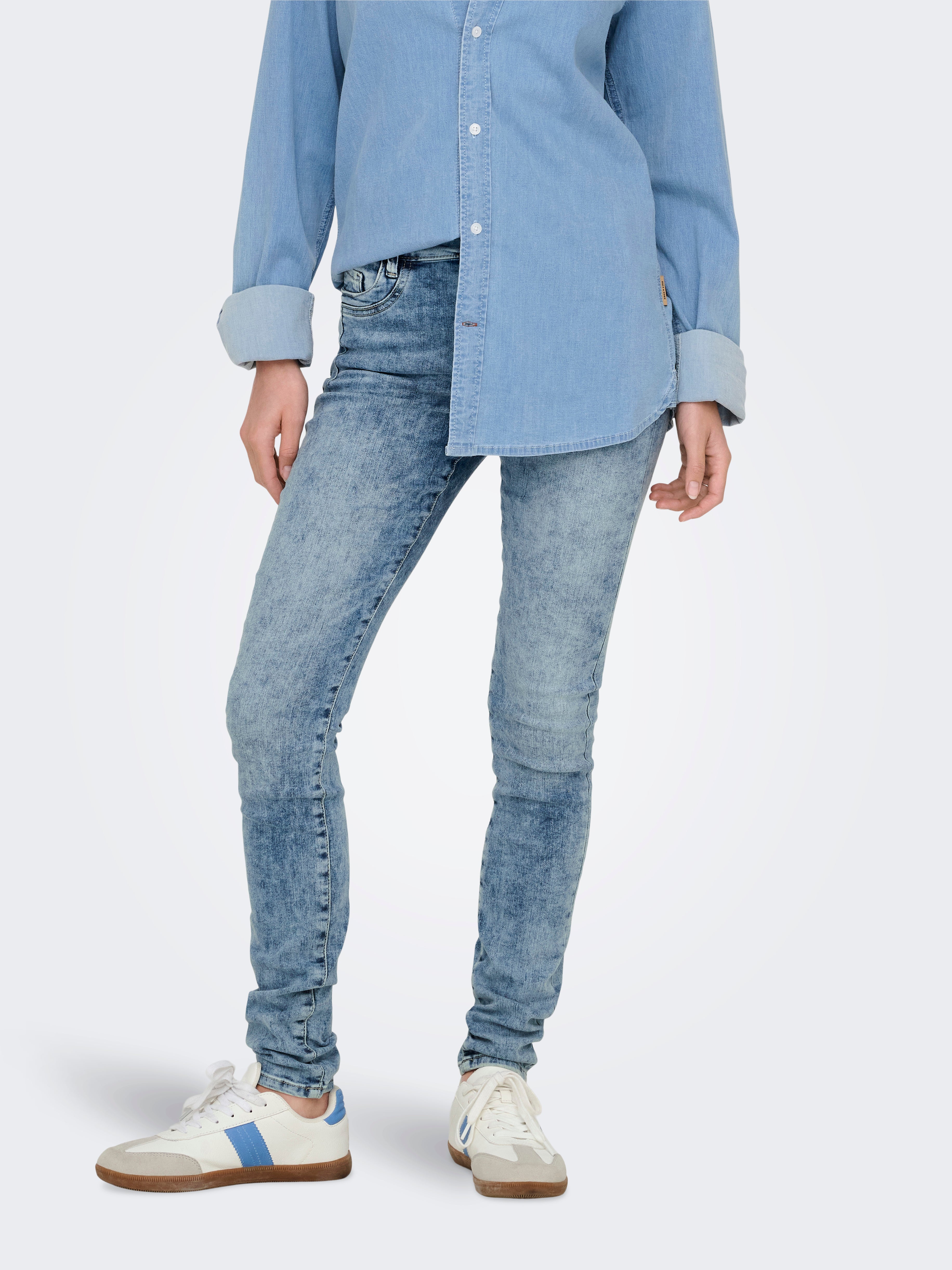 ONLBLUSH Mittlere Taille Skinny Fit Jeans Light Blue Denim