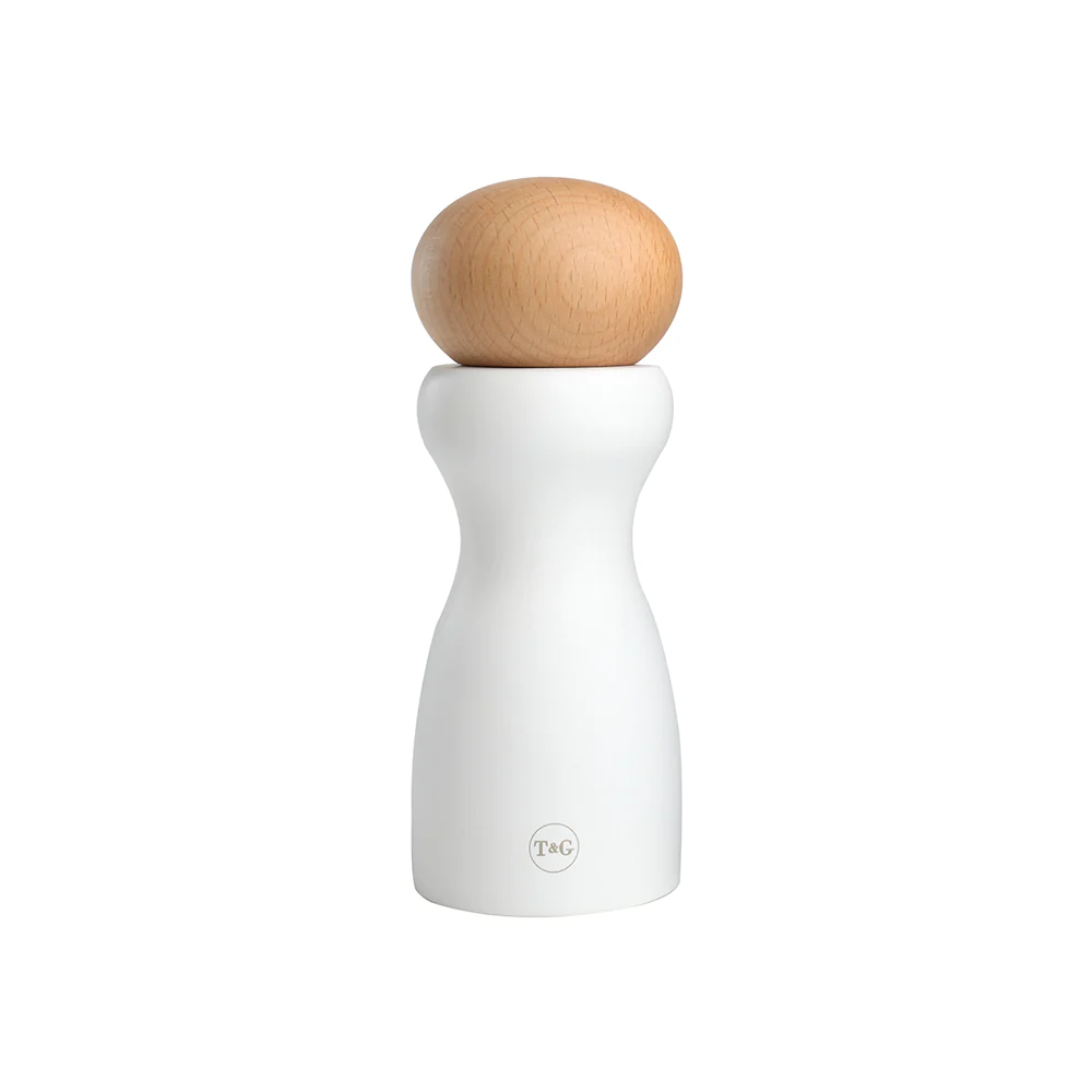 Moulin à sel Sphère hauteur 15 cm blanc T&G Woodware
