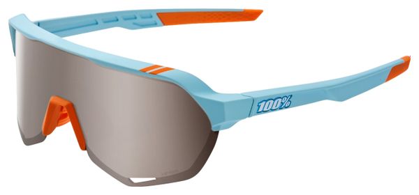 Lunettes 100% S2 - Soft Tact Two Tone - Verres HiPER Miroir Argent