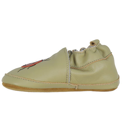 Mikk-Line Leder-Krabbelschuhe - Grau Green