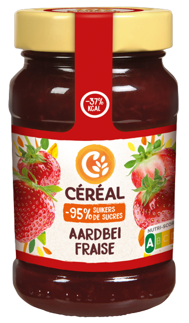 Céréal Jam Aardbei Minder Suiker 270 gram