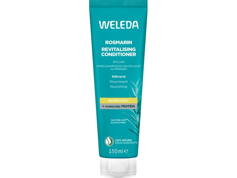 WELEDA Haarspülung Rosmarin Revitalizing 150 ml Natürlicher Conditioner pflegt das Haar und spendet Volumen