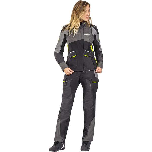 Ixon - Pantalon femme Balder Lady Noir / Gris / Jaune