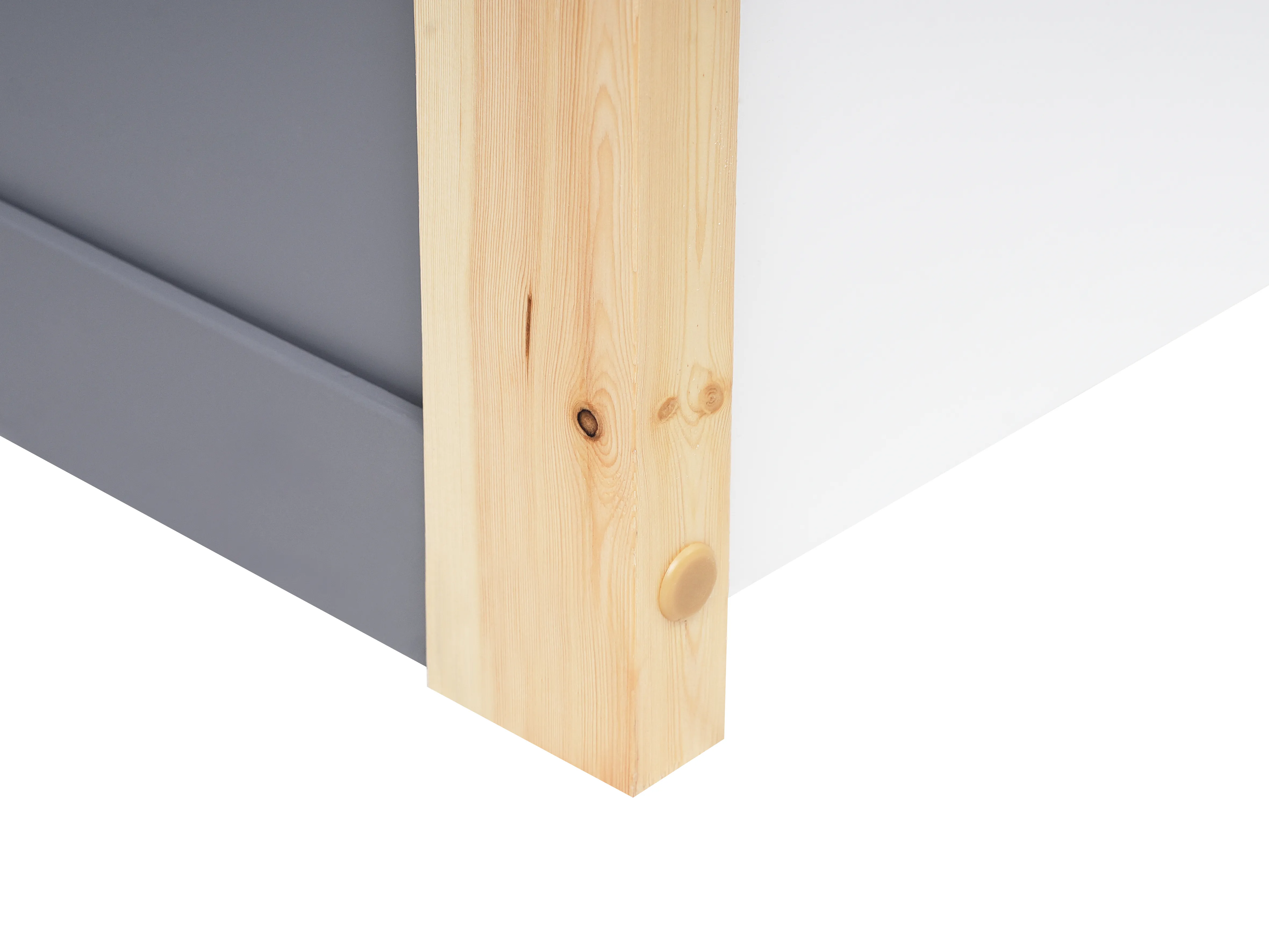 Kinderbed Huis Dennenhout ORGEVAL 90 x 200 cm met opbergruimte Grijs