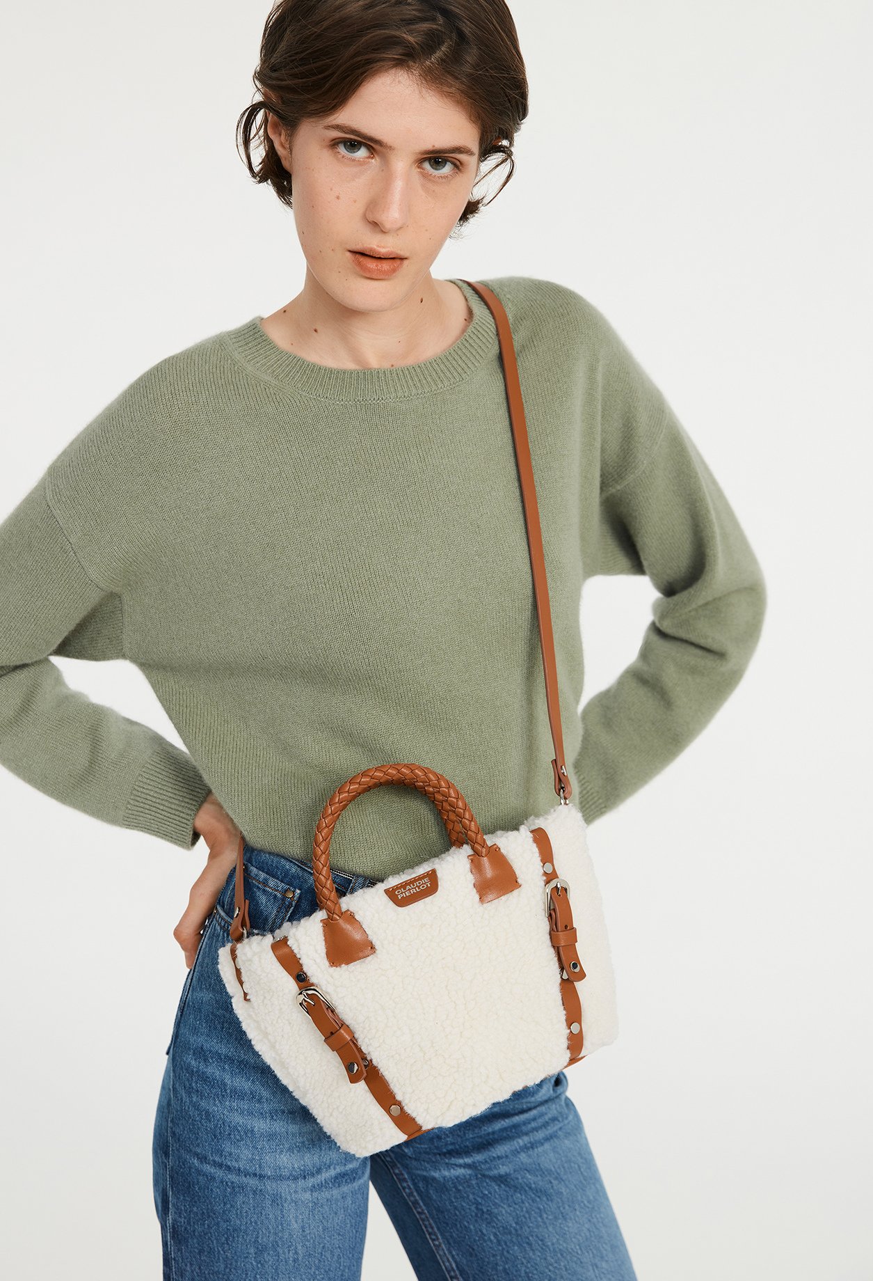 Mini sac cabas Azelie peau lainee