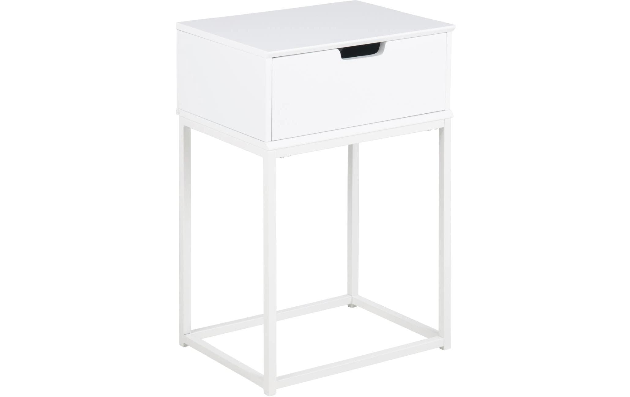 Nachttisch Mitra 40 x 30 x 61,5 cm, WeissNachtschrank