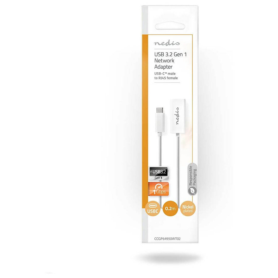 NEDIS Adaptateur réseau USB-C / RJ45
