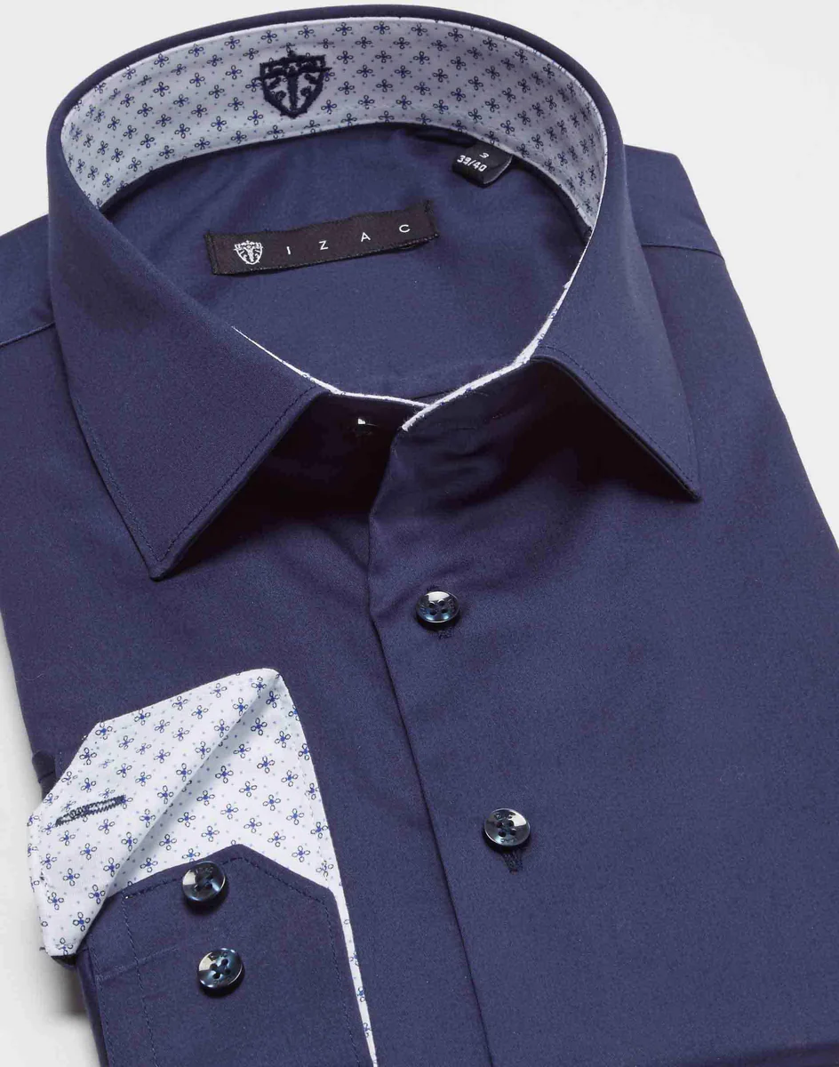 Chemise fantaisie marine