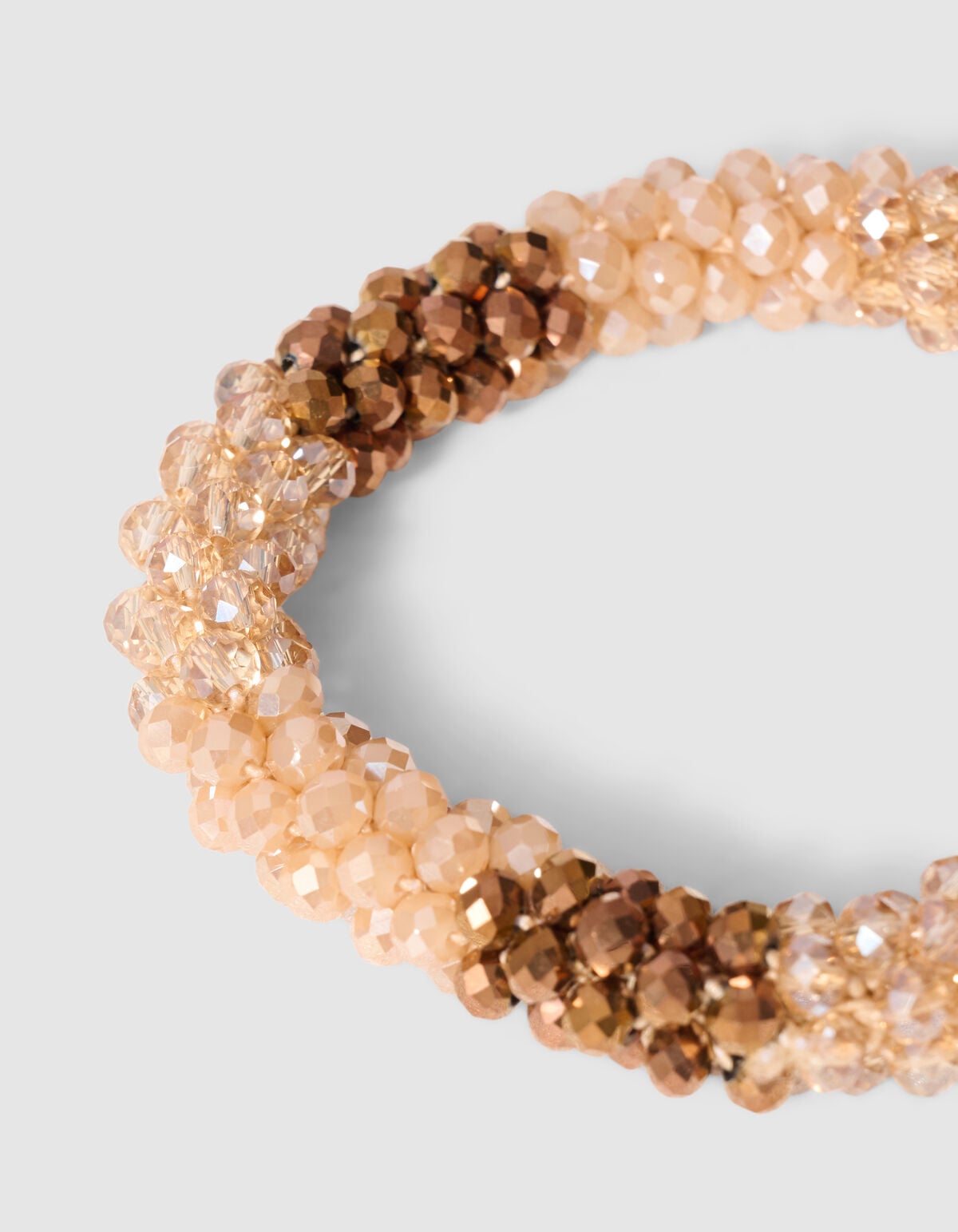 Beaded Armband Beige/Bruin