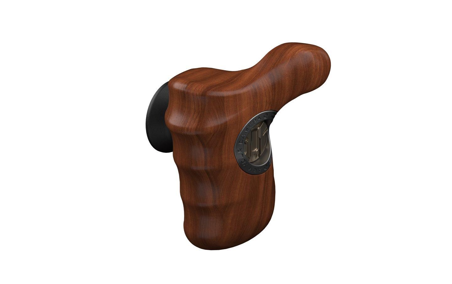 Advanced Left Side Wooden Handle<br>Ergonomischer Holzgriff für maximalen Komfort beim Bedienen der Kamera