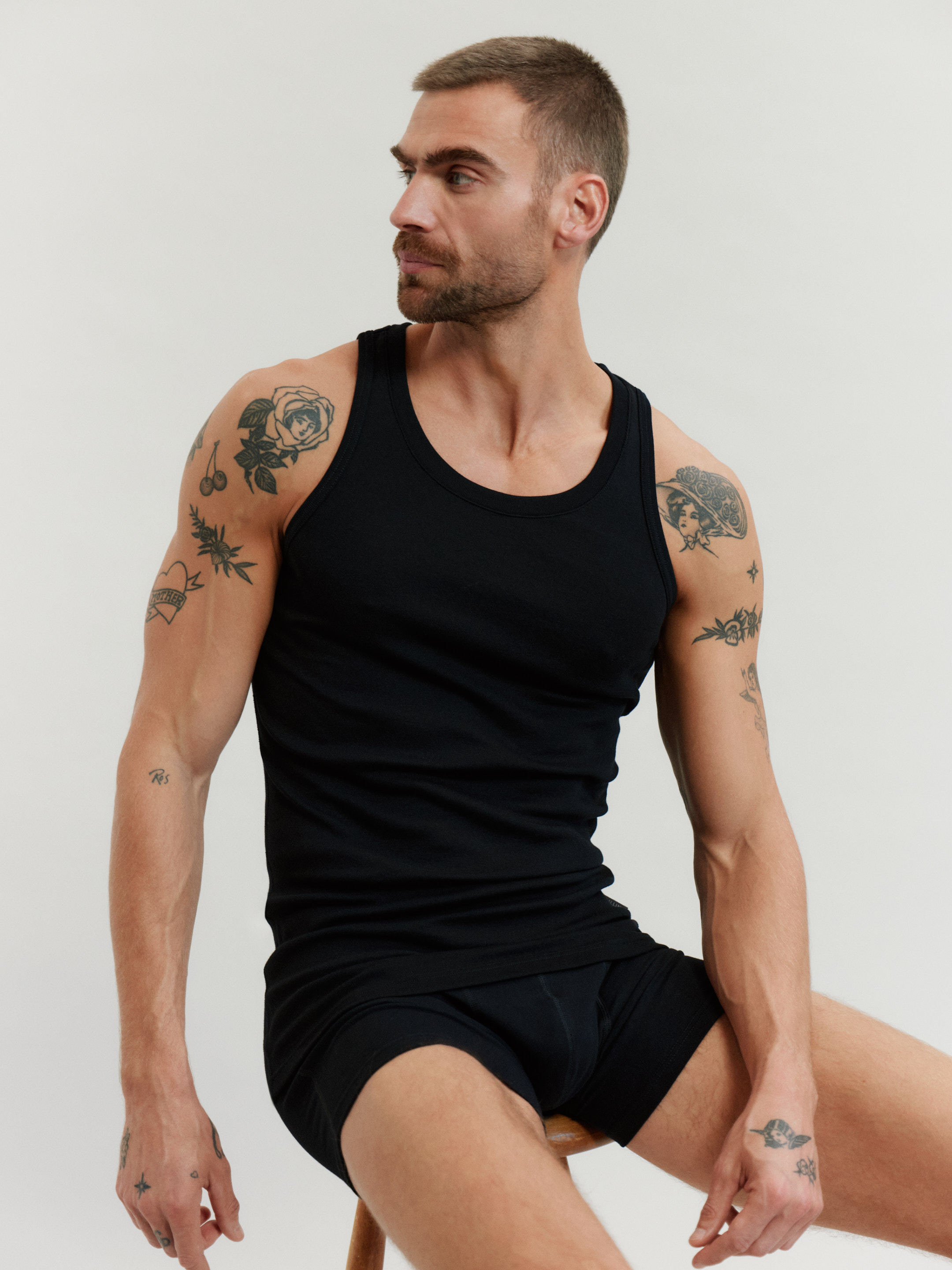 Boxershort lang met gulp van katoen voor heren