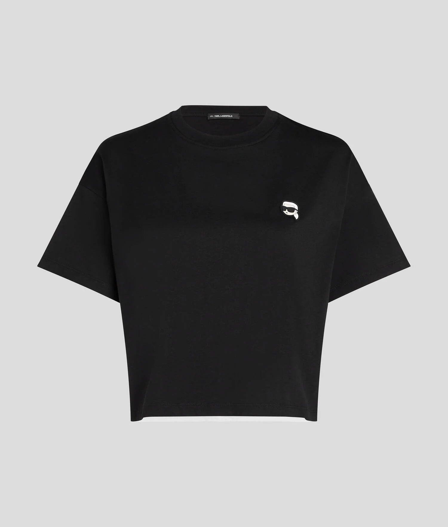 T-SHIRT EN TISSU MÉLANGÉ IKON - Noir