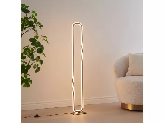 Lampadaire design rectangle noir LED dimmable - Powell
