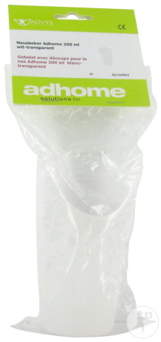 Advys Gobelet Avec Découpe Pour Le Nez Adhome Blanc Transparent 1 Pièce