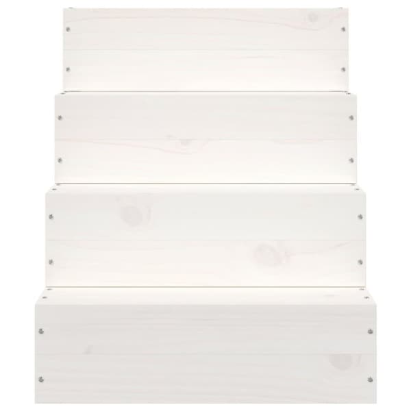 vidaXL Kjæledyrstrapp hvit 40x49x47 cm heltre furu