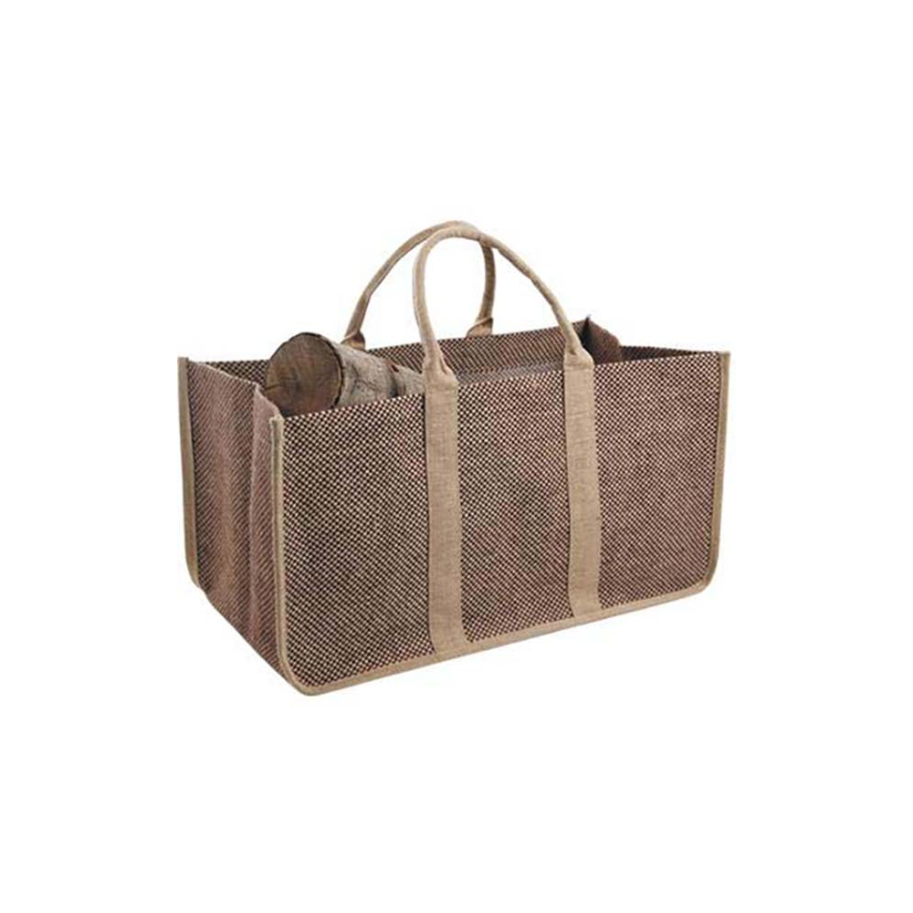 Sac à bûches en toile de jute