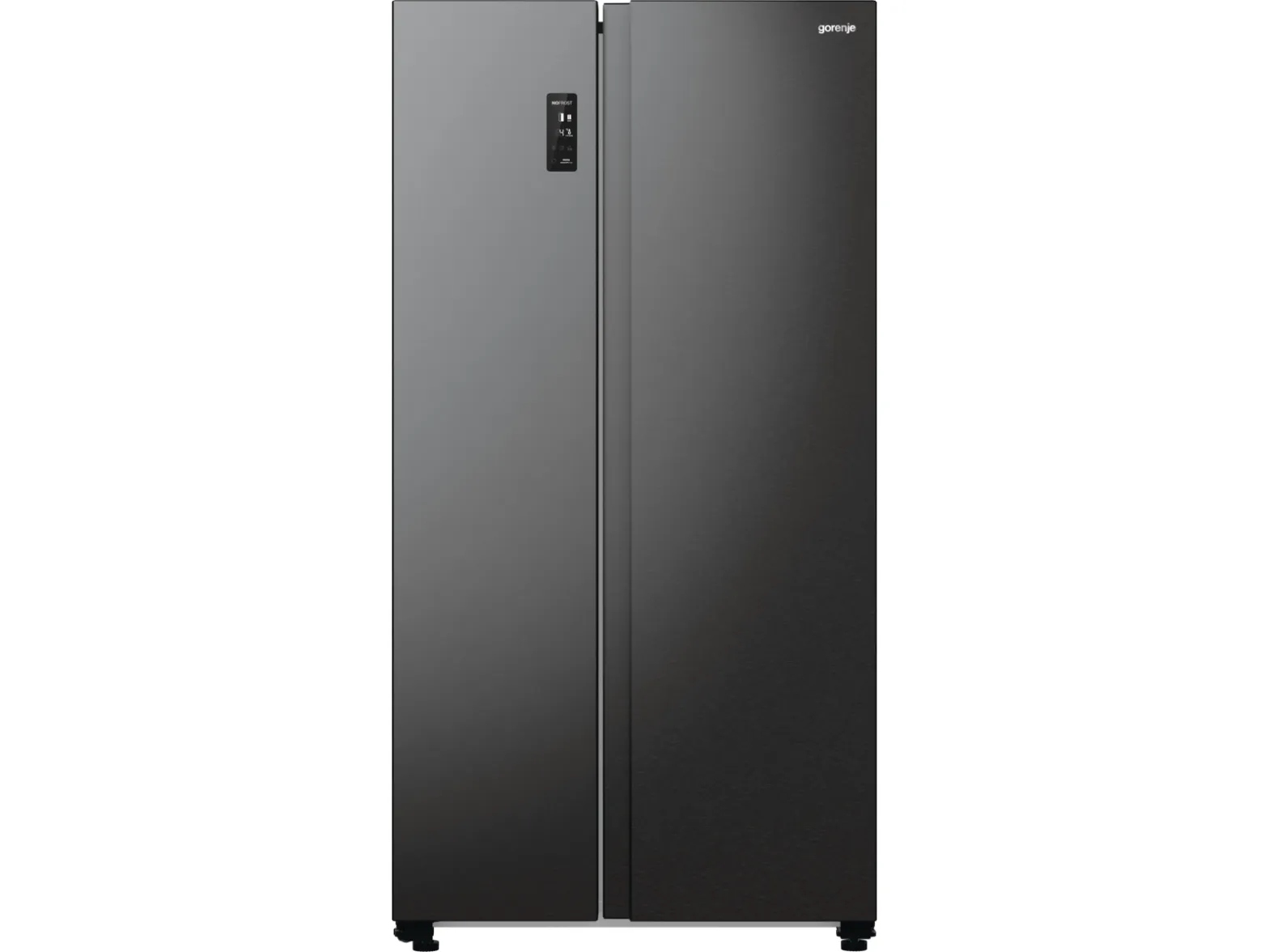 Gorenje NRR9185EABXL, Fritstående, Amerikansk dør, Sort, Berøring, LED, På døren