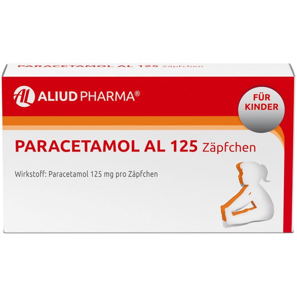 Paracetamol AL 125 Zäpfchen bei akuten Schmerzen und Fieber