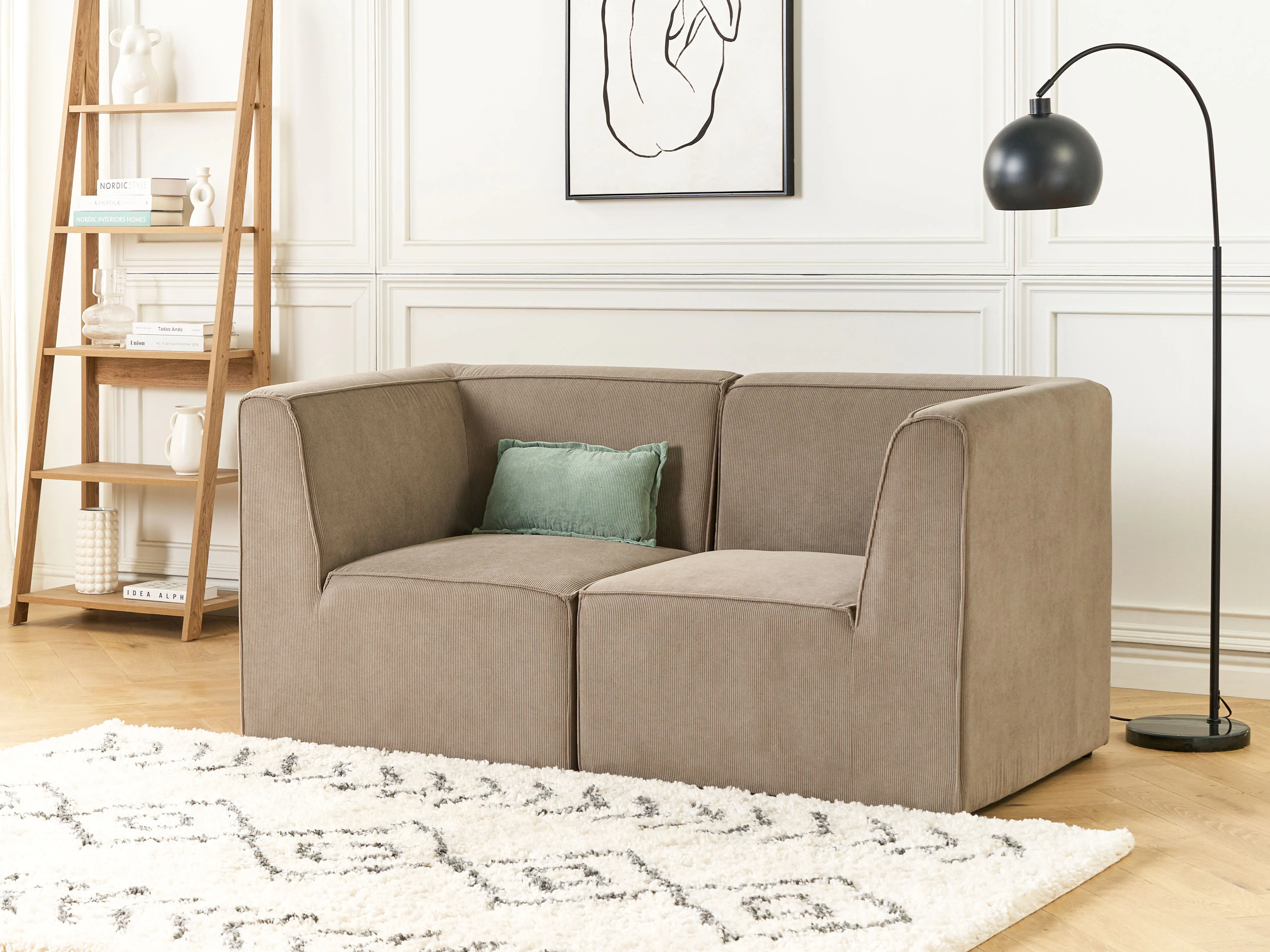 Modulaire bank 2-zits LEMVIG Corduroy Taupe