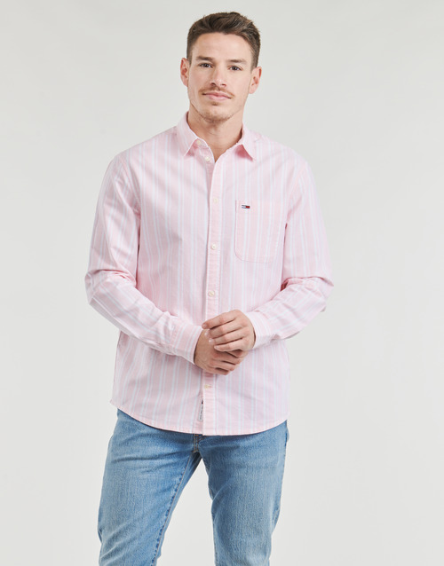 Tommy Jeans - TJM REG OXFORD STRIPESHIRT - Rose