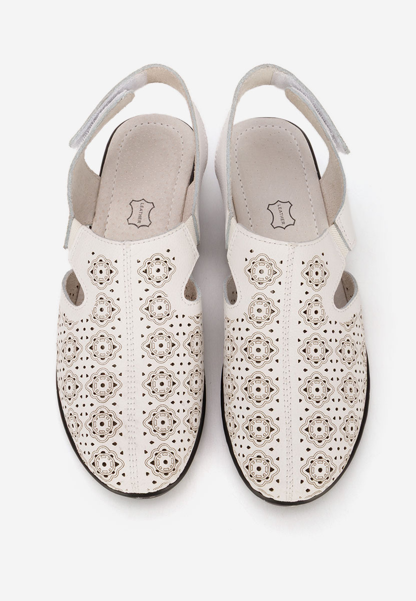 Chaussures femme en cuir blancs Ofelya