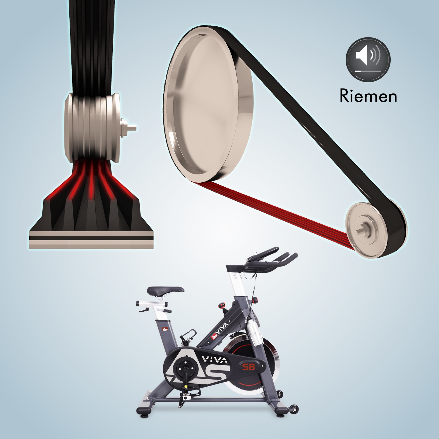 AsVIVA Indoor Cycle Speedbike S8 Pro