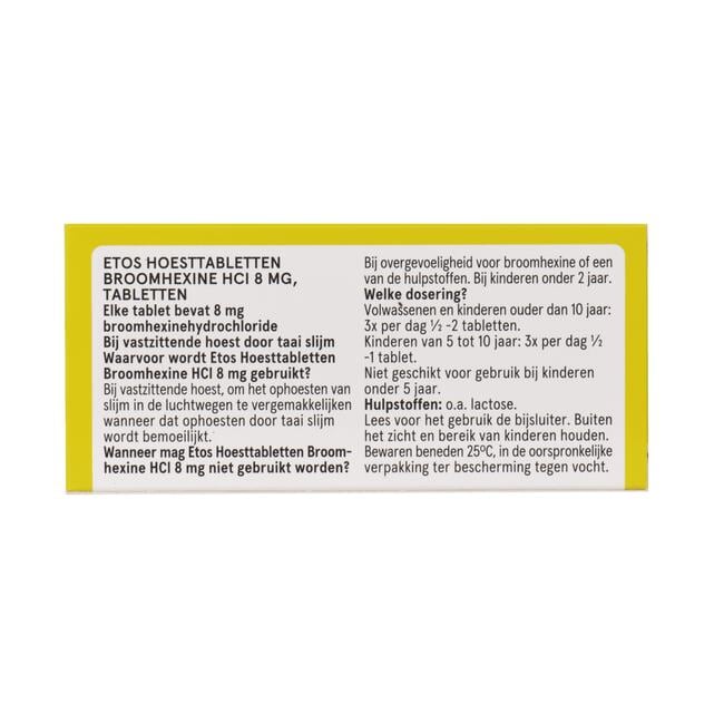 Etos broomhexine 8mg tablet 30st