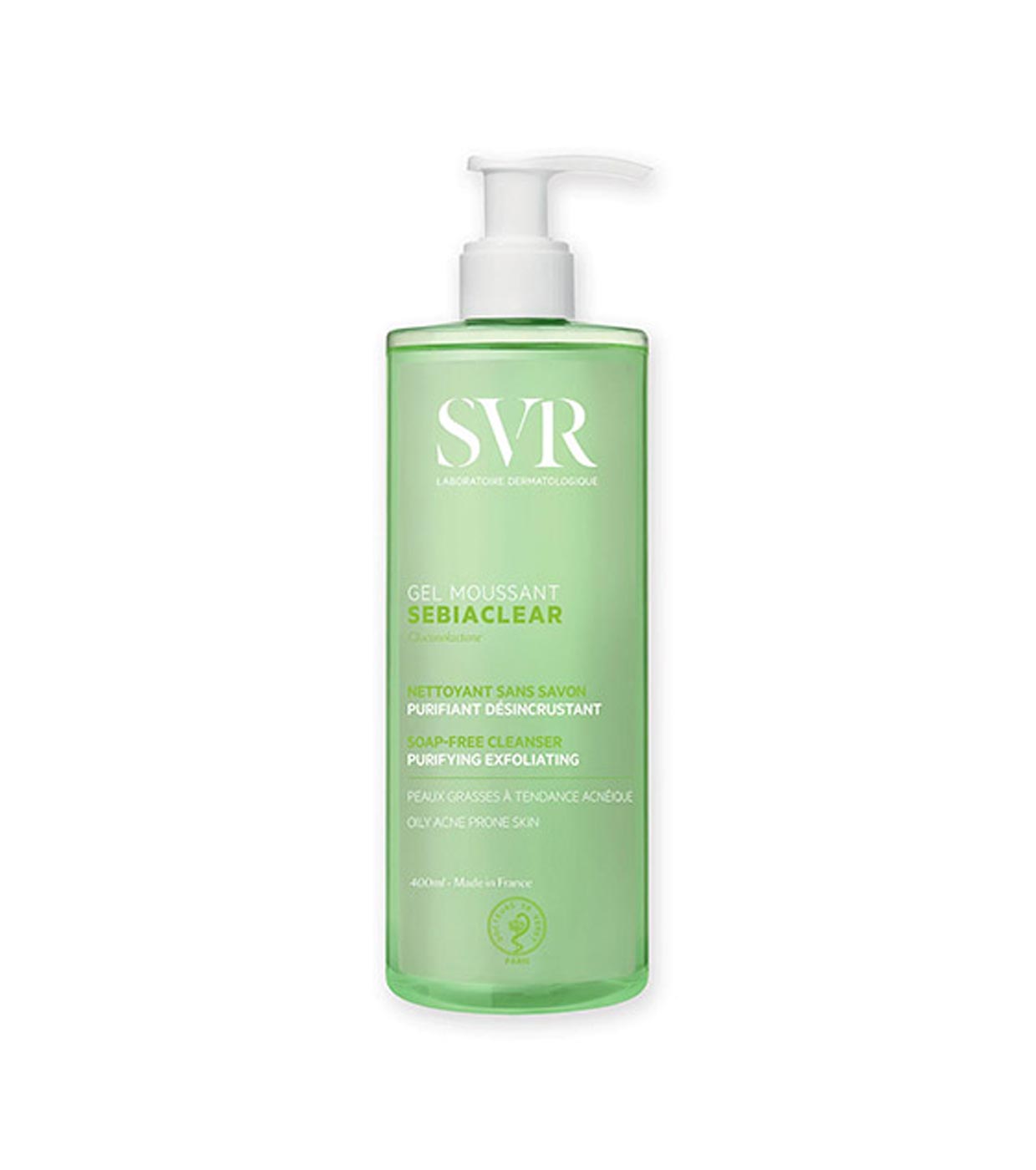 SVR - *Sebiaclear* - Espuma de limpeza purificante e desincrustante para rosto e corpo - Pele sensível, mista a oleosa