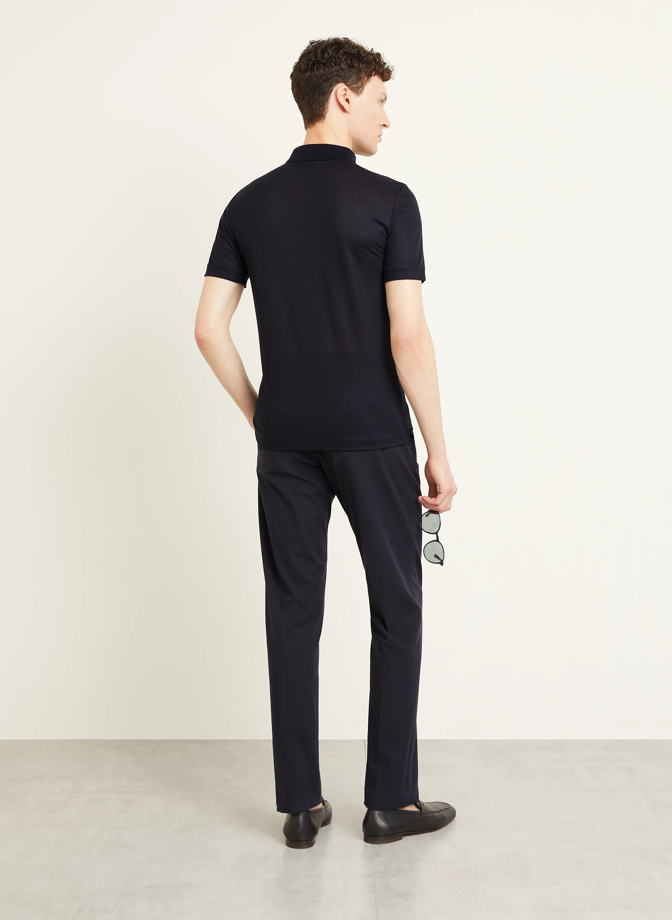 GIORGIO ARMANI Piqué-Poloshirt aus Merinowolle