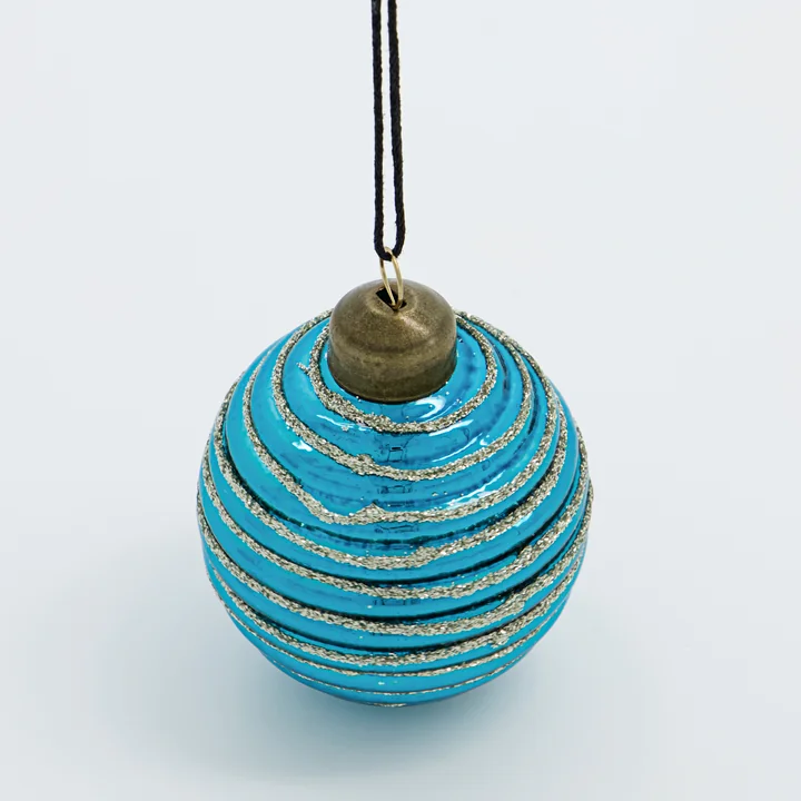 House Doctor - Lolli Christbaumkugel, Ø 6 cm, blau (6er-Set)