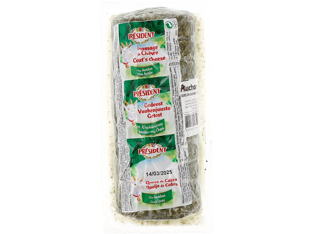 QUEIJO CABRA RIBLAIRE COM ERVAS PRESIDENT KG