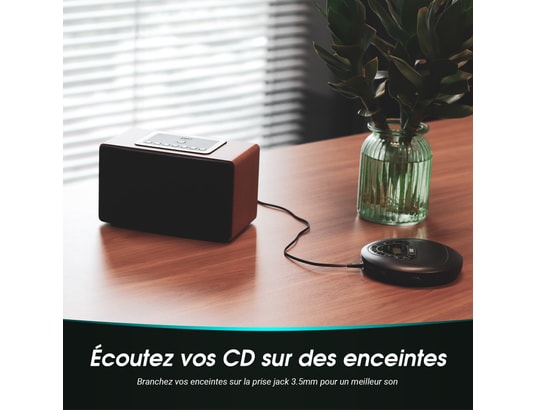 AUGUST - Lecteur cd portable mp3 rechargeable avec haut parleur- se1...