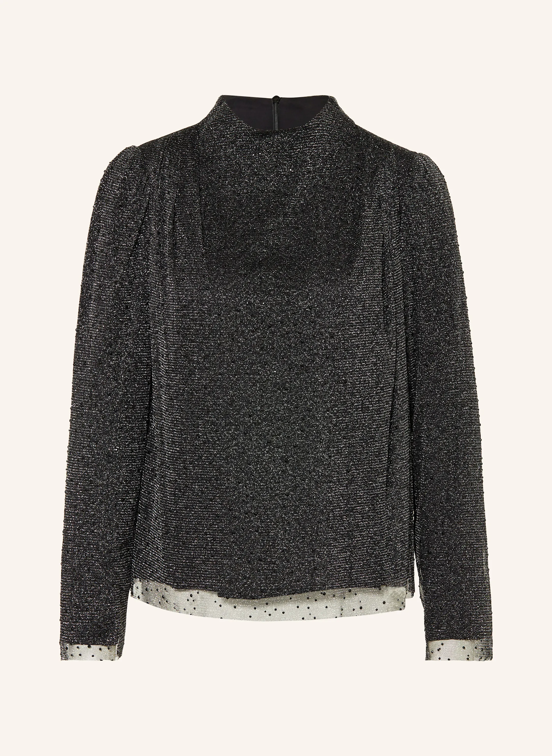 ba&sh Longsleeve RABA aus Mesh mit Schmucksteinen und Glitzergarn