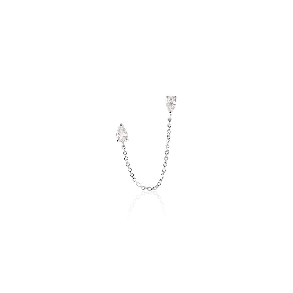 Bijoux D'oreilles Kirstie Argent Blanc Oxyde De Zirconium
