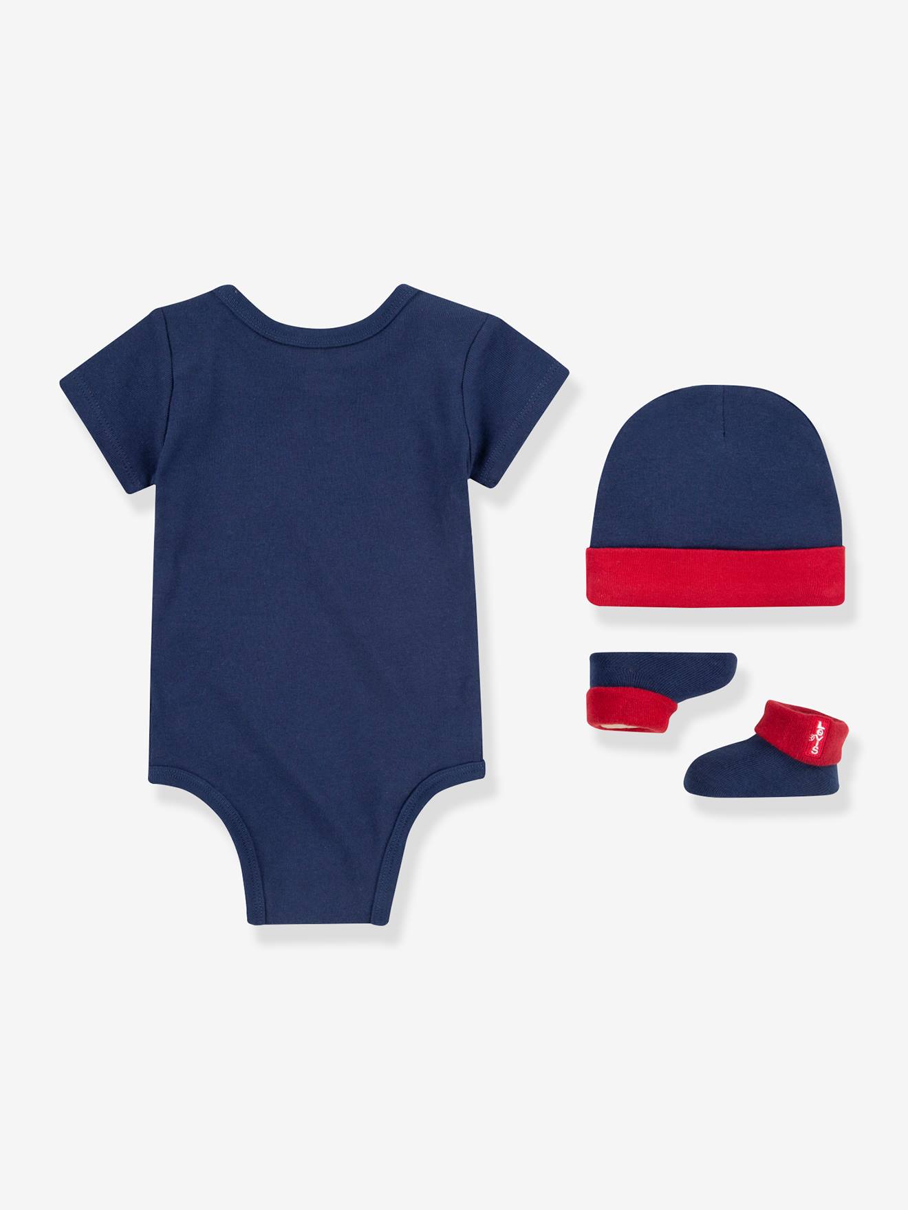 Conjunto de 3 peças Levi's® Batwin para bebê, azul