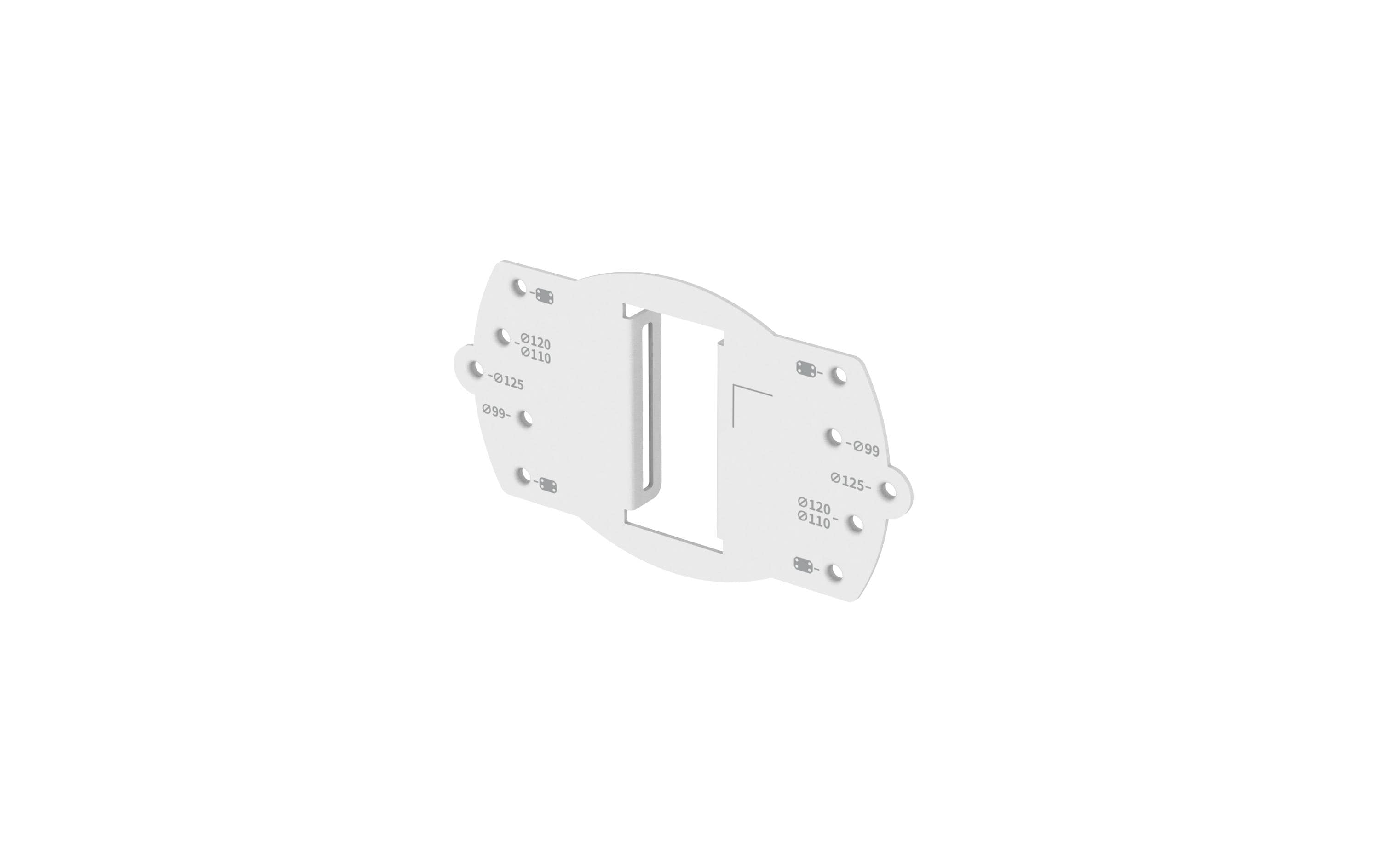 Masthalterung SBD-140PMB Weiss 1 StückMasthalterung