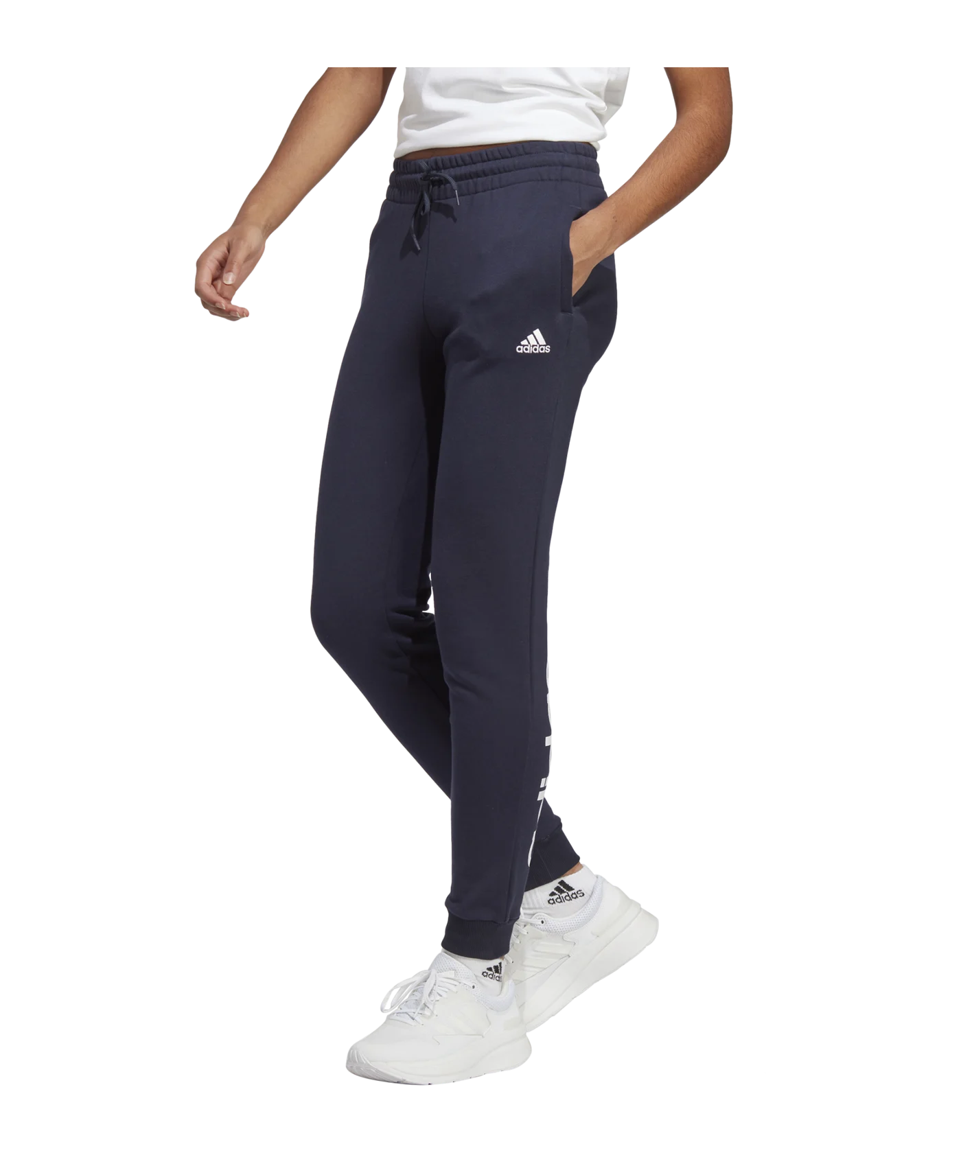 adidas Essentials Linear Cuffed Trainingshose Damen Blau