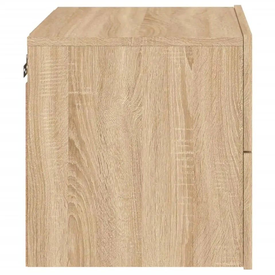vidaXL - Wandgemonteerd Nachtkastje - Bruin - Bewerkt hout