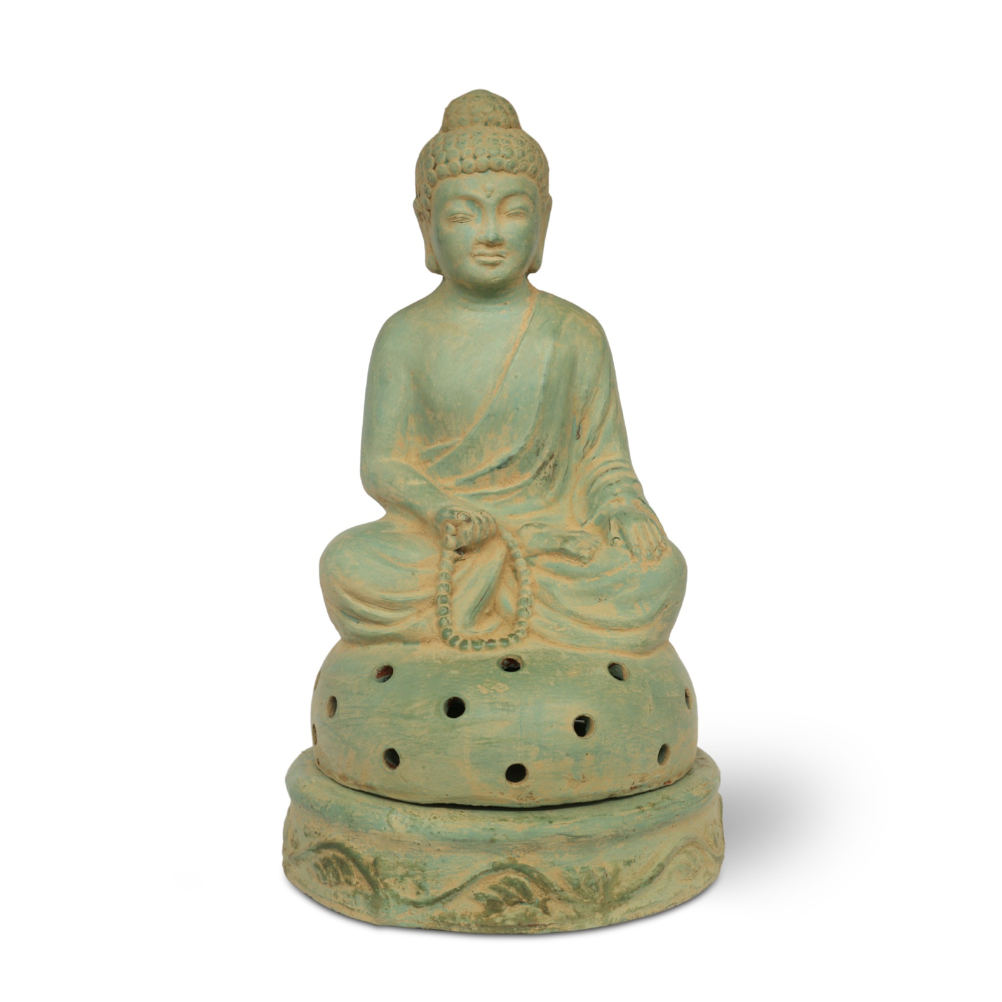 Laterne 'Buddha sitzend', H 58 cm, T 35 cm, B 35 cm von fischer's lagerhaus