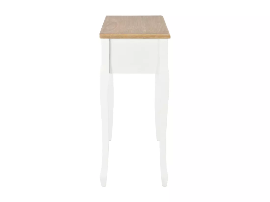 Table de console et coiffeuse avec 3 tiroirs Blanc