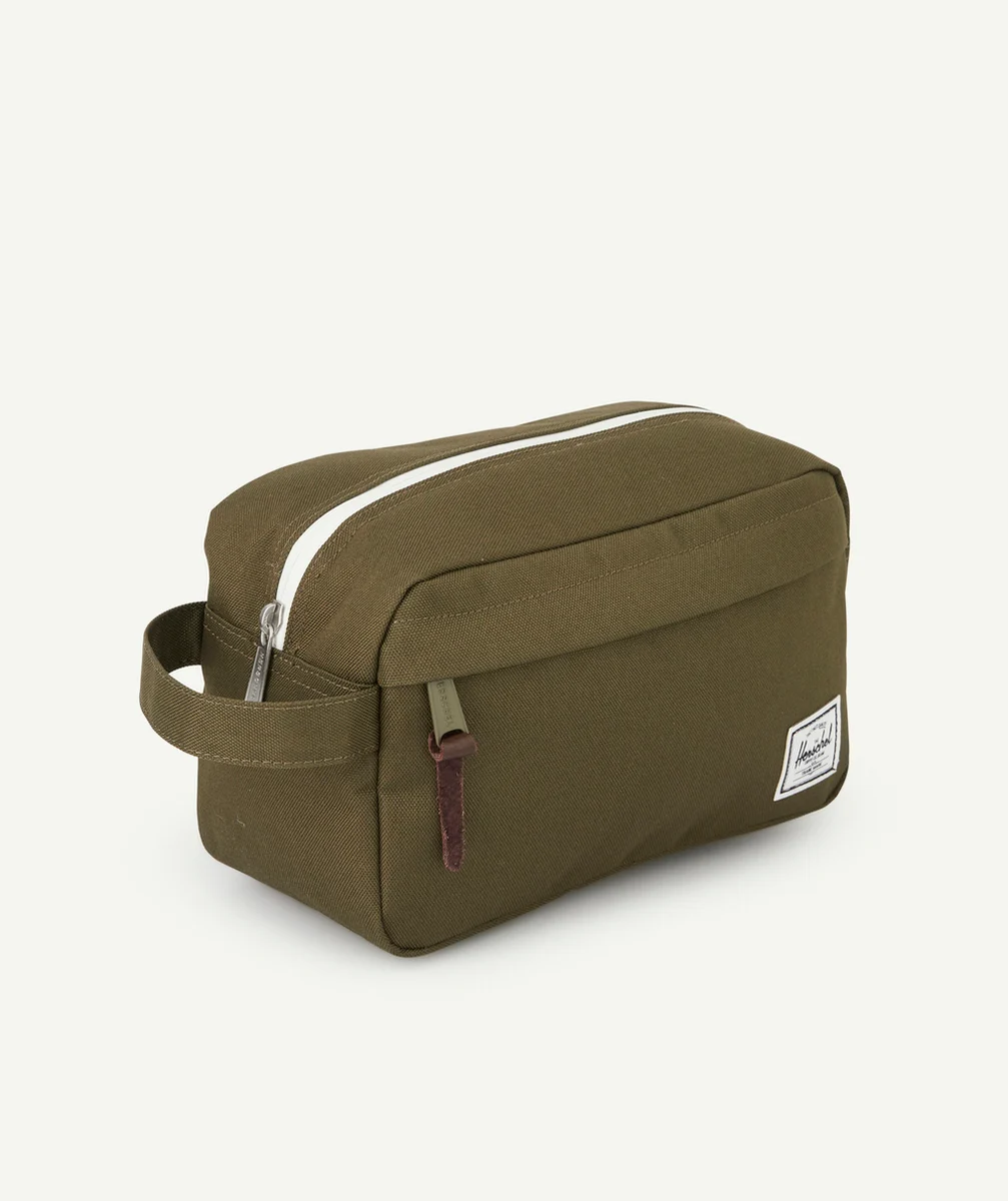 HERSCHELLA TROUSSE DE TOILETTE MIXTE KAKI AVEC SANGLE