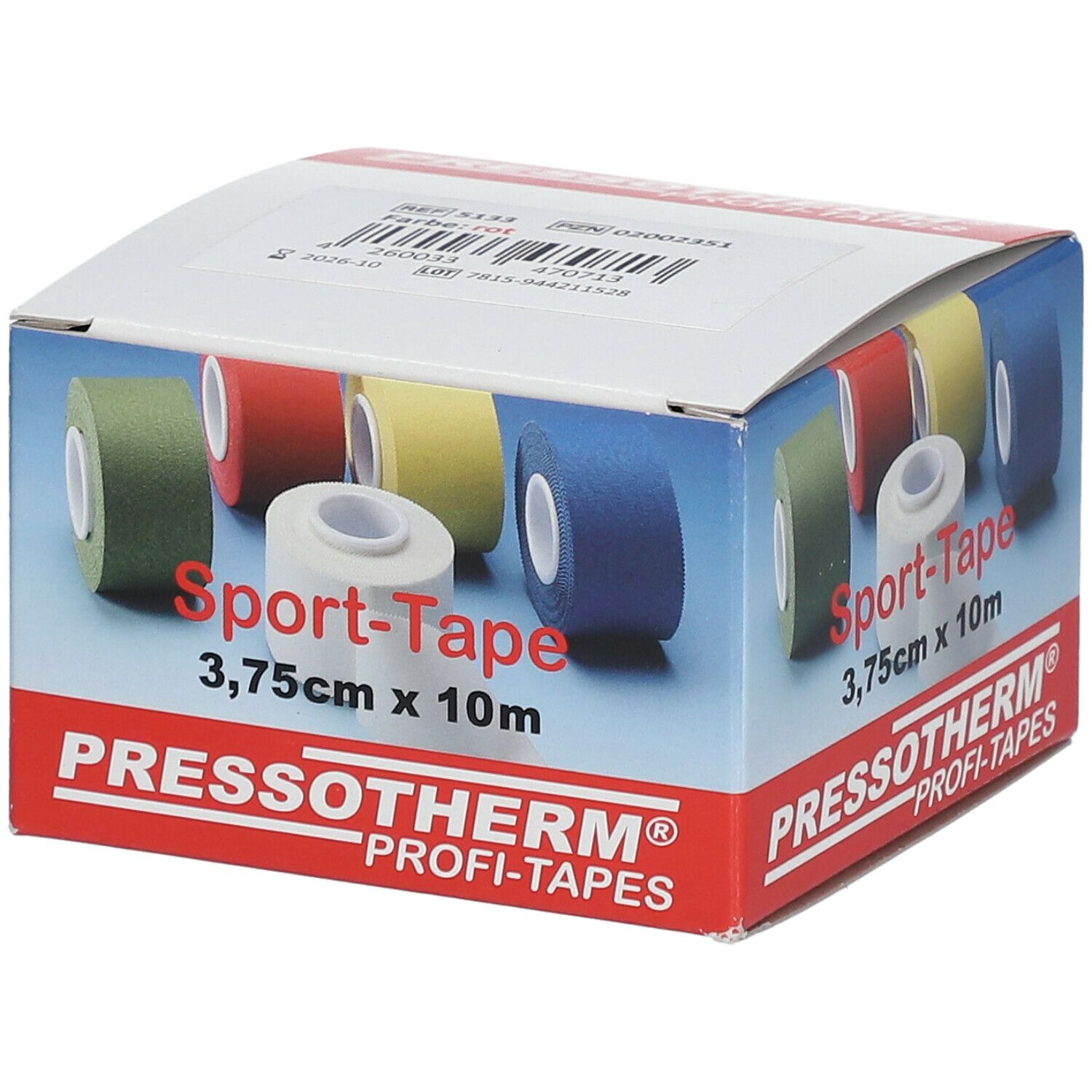 Pressotherm® Sport-Tape 3,8 cm x 10 m rot
