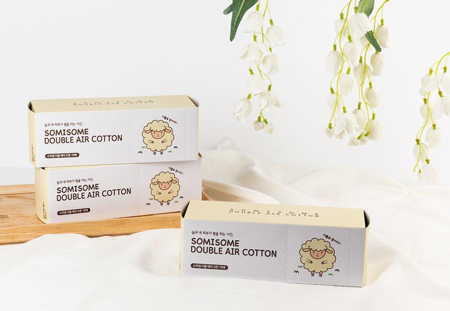 SOMISOME Double Air Cotton Pads 70pcs