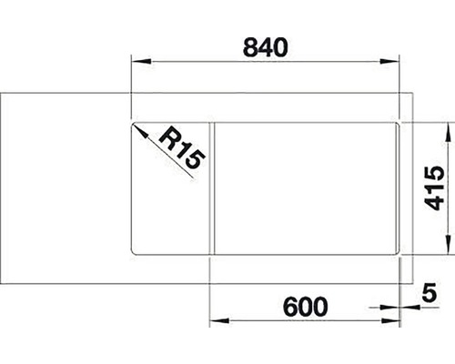Blanco FAVUM XL 6 S spoelbak 860 x 435 mm antraciet 524233