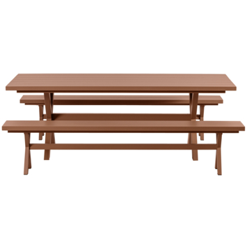 WOOOD picknickbank Delta 220 cm terracotta aluminium