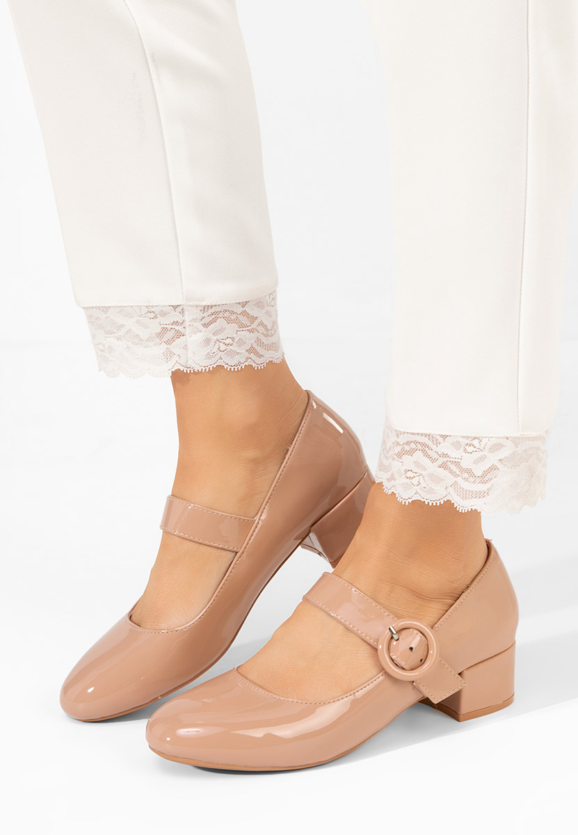Chaussures à petit talon beige Adevana