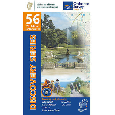 ORDNANCE SURVEY - 56 WICKLOW DUBLIN IRLANDE 1 50 000