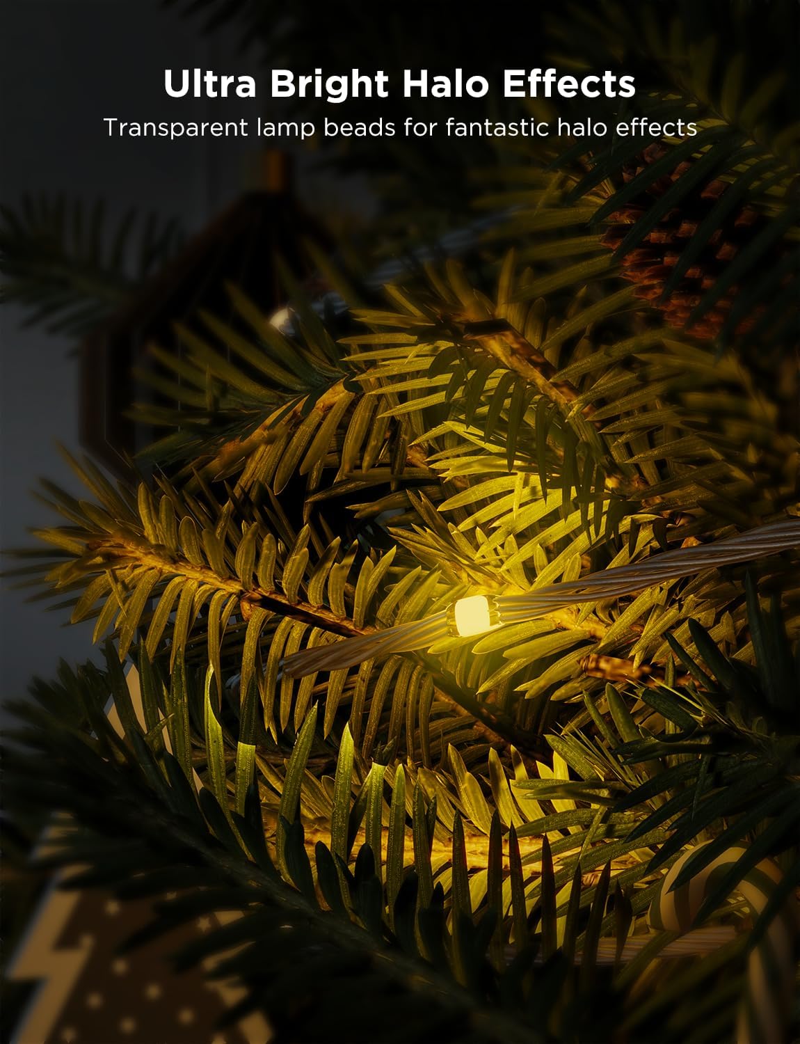 Govee Christmas Lights 66ft, Smart RGBIC Halloween Lights App-Controlled, 99+ Scene Modes, IP65 Waterproof, Sync with Music, Works with Alexa, String Lights for Christmas Halloween Decorations
