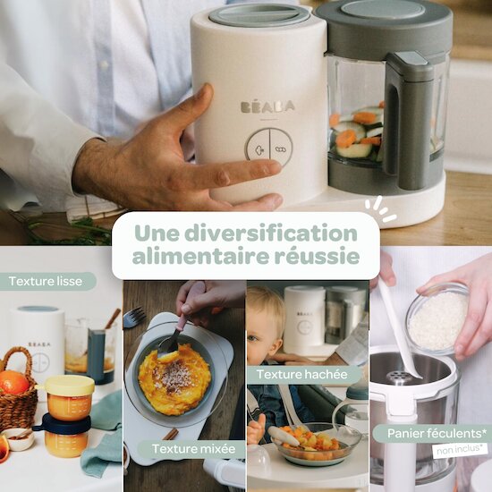 Babycook Néo Robot Bébé 6 en 1   grey-white        de               Béaba